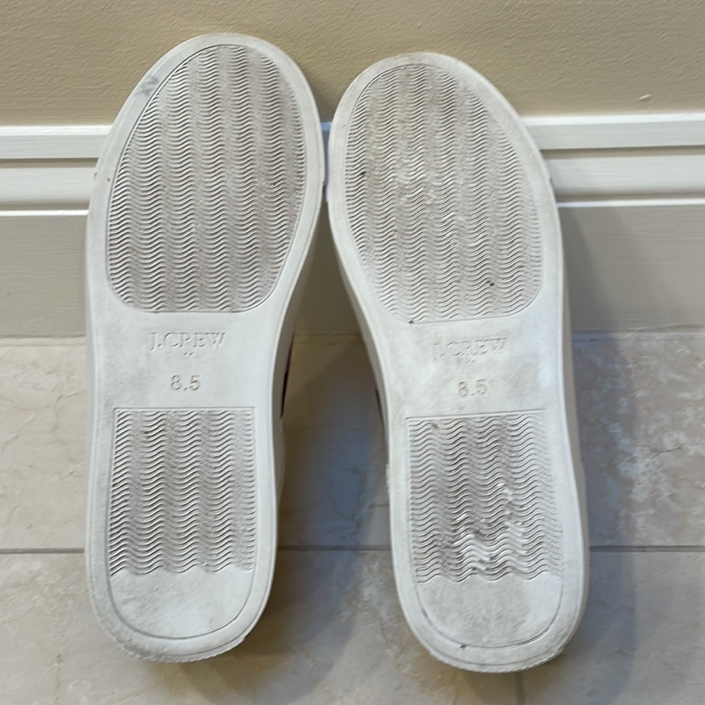 JCREW - WHITE & STRIPED “ROAD TRIP” SNEAKERS - Picture 6 of 9